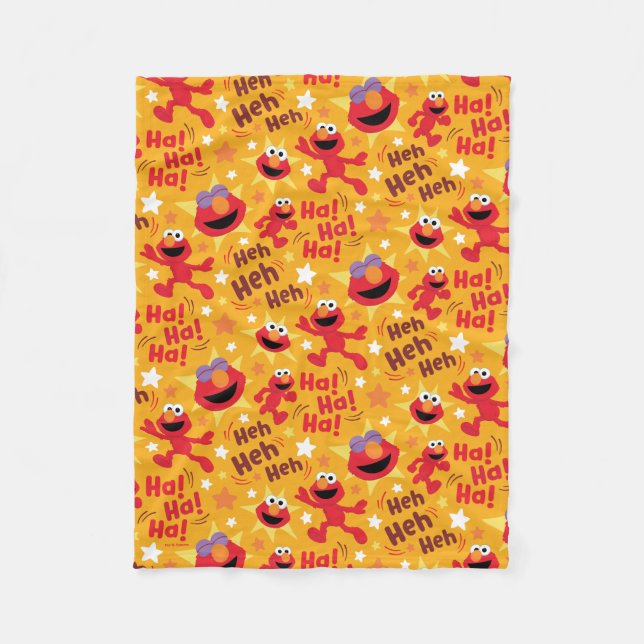 Sesame Street | Elmo Ha! Ha! Ha! Pattern Fleece Blanket (Front)