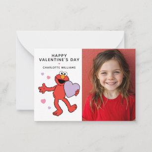 Sesame Street Elmo Heart Photo Valentine Card