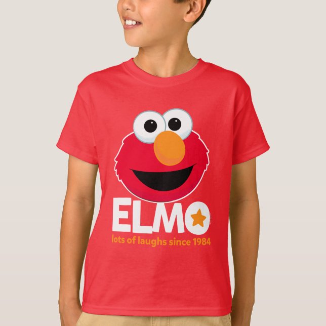Sesame Street | Elmo Lots of Laughs Since 1984 T-Shirt (Front)