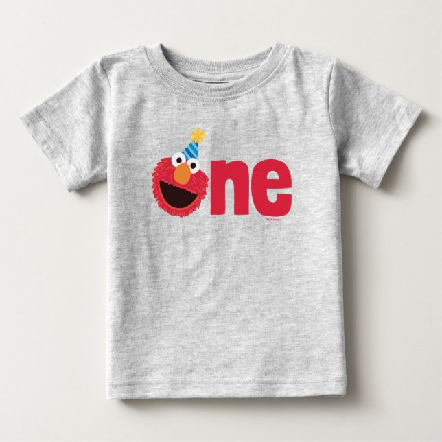 Sesame Street | Elmo - One First Birthday Baby T-Shirt (Front)