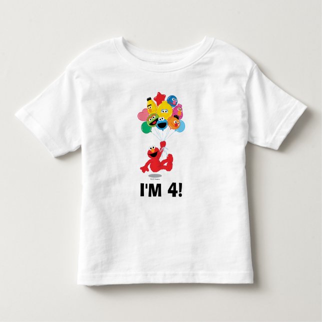 Sesame Street | Elmo & Pals Birthday Toddler T-Shirt (Front)
