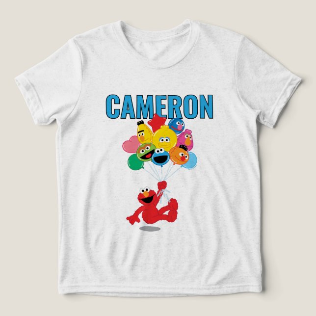 Sesame Street | Elmo & Pals Birthday Tri-Blend Shirt (Design Front)