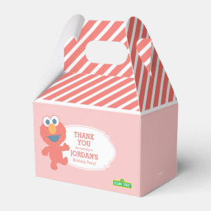Sesame Street Elmo - Pink Striped Favour Box