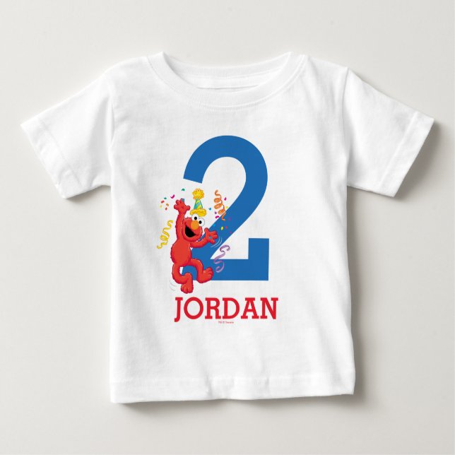 Sesame Street | Elmo - Rainbow 2nd Birthday Baby T-Shirt (Front)
