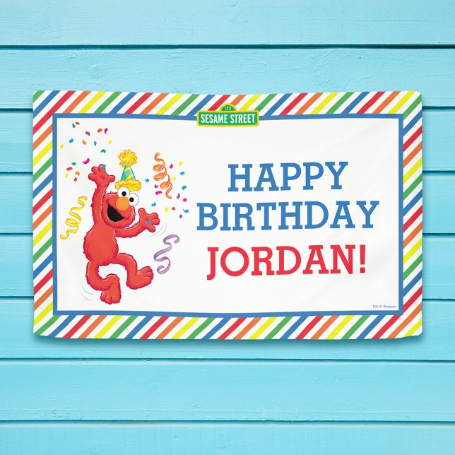Sesame Street | Elmo - Rainbow Birthday Banner (Creator Uploaded)