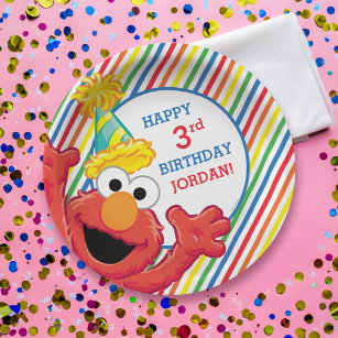 Sesame Street   Elmo - Rainbow Birthday Paper Plate