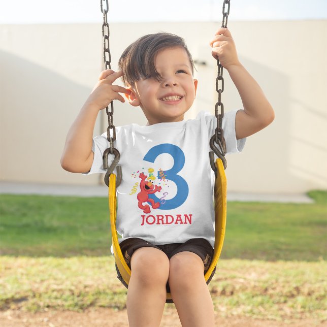 Sesame Street | Elmo - Rainbow Birthday Toddler T-Shirt (Creator Uploaded)