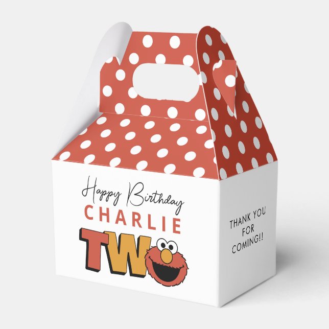 Sesame Street | Elmo - Second Birthday Favour Box (Front Side)