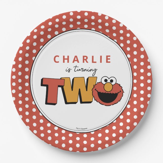 Sesame Street | Elmo - Second Birthday Paper Plate (Front)