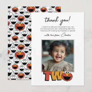 Sesame Street Elmo - Second Birthday Thank You C Card