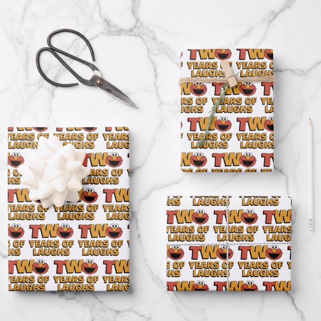 Sesame Street | Elmo - Second Birthday Wrapping Paper Sheet (Front)