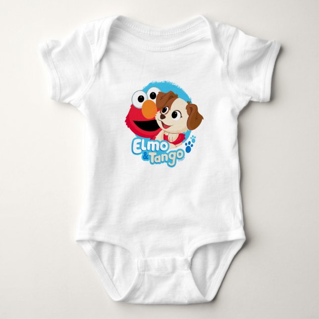 Sesame Street | Elmo & Tango Badge Baby Bodysuit (Front)