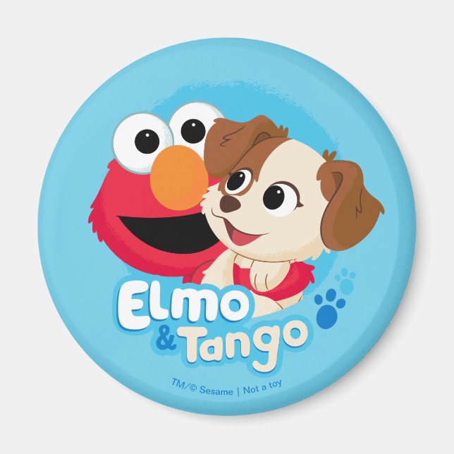 Sesame Street | Elmo & Tango Badge Magnet (Front)