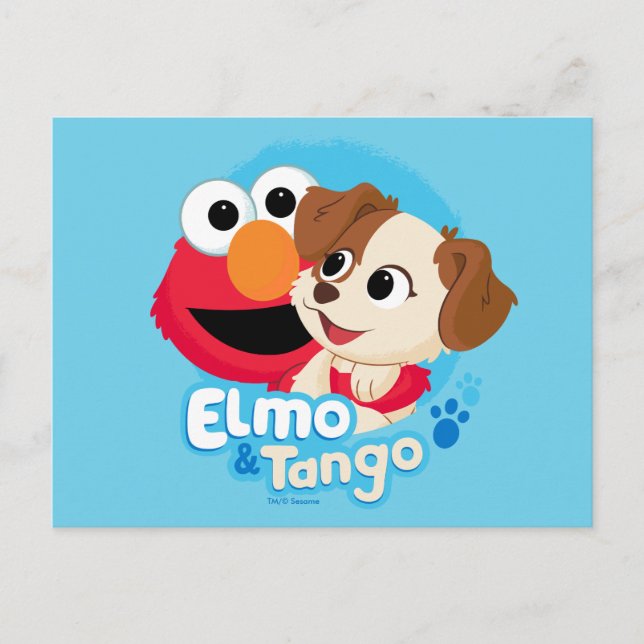 Sesame Street | Elmo & Tango Badge Postcard (Front)