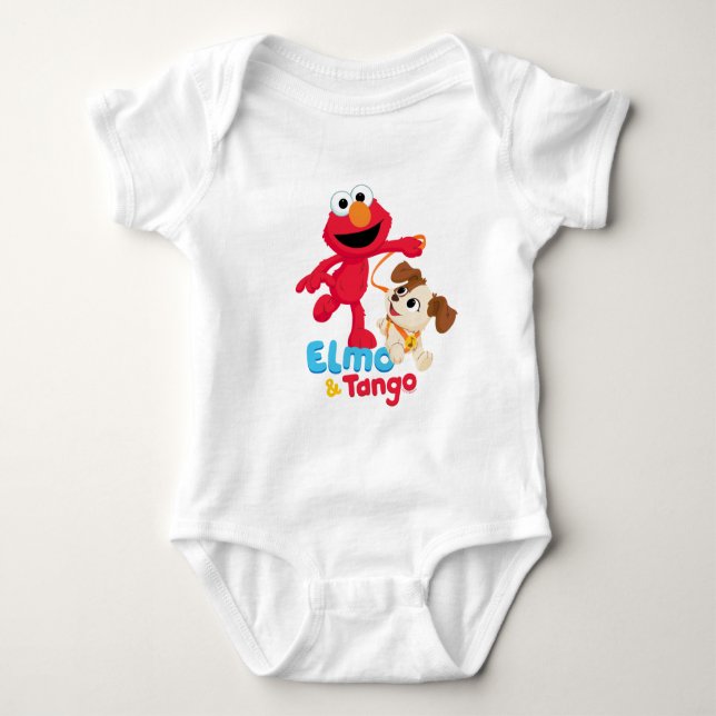 Sesame Street | Elmo & Tango Running Baby Bodysuit (Front)