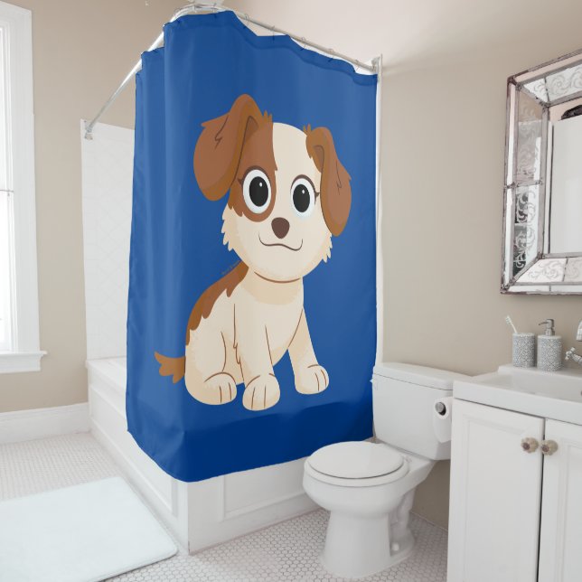 Sesame Street | Elmo's Puppy Tango Shower Curtain (In Situ)
