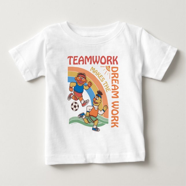 Sesame Street | Ernie & Bert Teamwork Baby T-Shirt (Front)