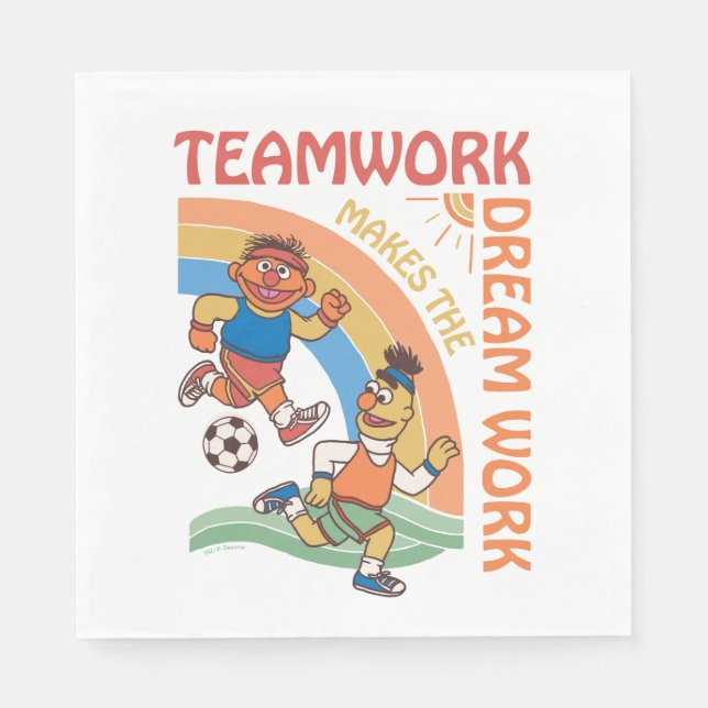 Sesame Street | Ernie & Bert Teamwork Napkin (Front)
