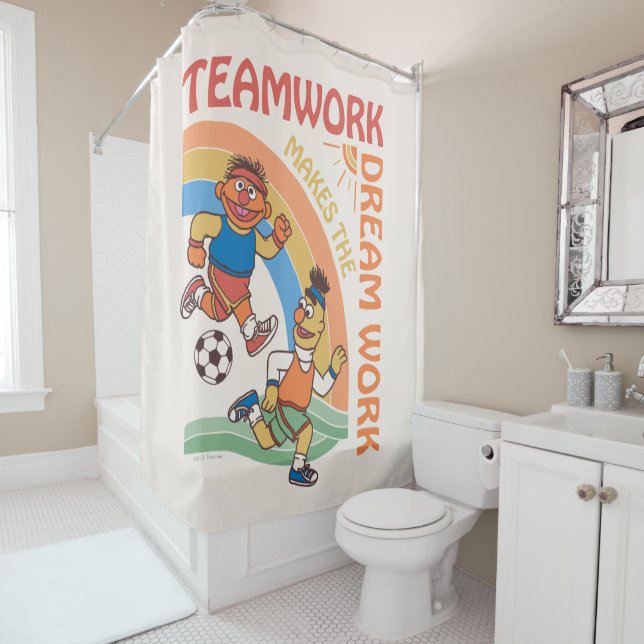 Sesame Street | Ernie & Bert Teamwork Shower Curtain (In Situ)