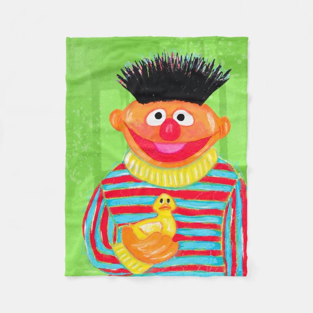 Sesame Street | Ernie with Rubber Duckie Fleece Blanket (Front)