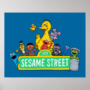 Sesame Street   Full Color With Pals Poster