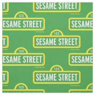 Sesame Street Full Colour Logo Fabric