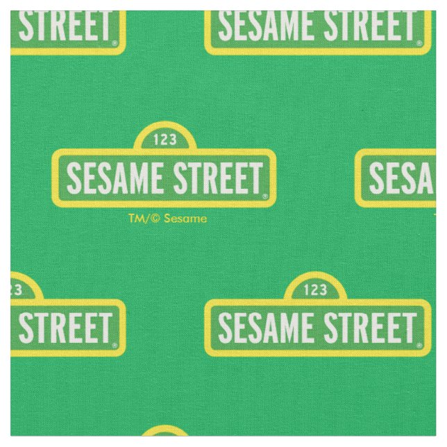 Sesame Street | Full Colour Logo Fabric (Close Up)