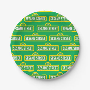 Sesame Street   Full Colour Logo Paper Plate
