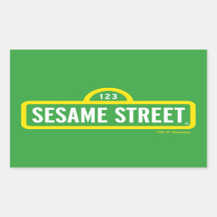 Sesame Street   Full Colour Logo Rectangular Sticker