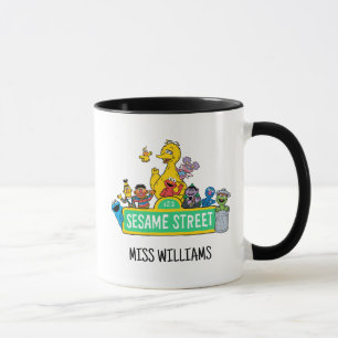 Sesame Street   Full Colour With Pals   Add Name Mug