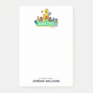 Sesame Street   Full Colour With Pals   Add Name Post-it Notes