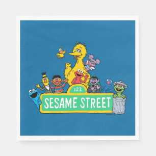 Sesame Street Full Colour With Pals Napkin
