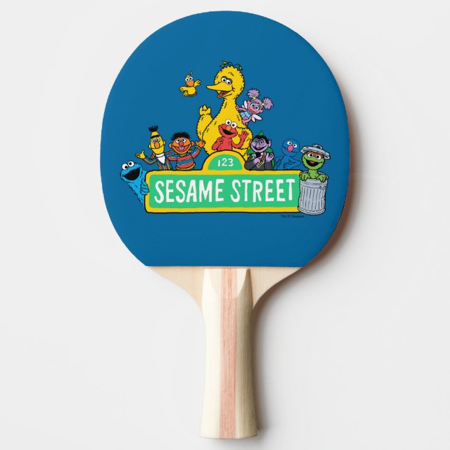 Sesame Street | Full Colour With Pals Ping Pong Paddle (Front)