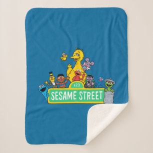Sesame Street   Full Colour With Pals Sherpa Blanket