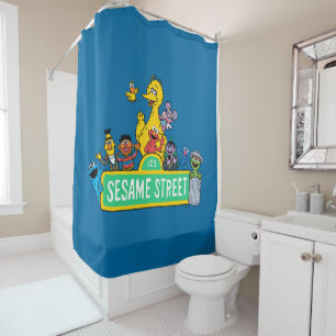 Sesame Street Full Colour With Pals Shower Curtain