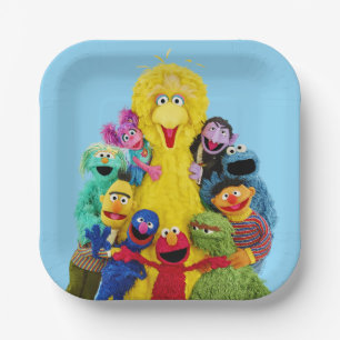 Sesame Street   Fun Colorful Pals Portrait Paper Plate