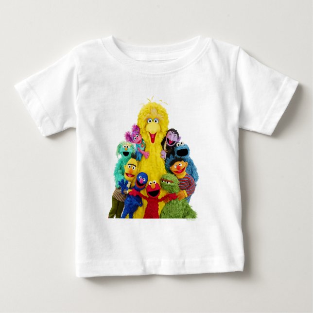 Sesame Street | Fun Colourful Pals Portrait Baby T-Shirt (Front)