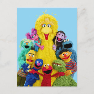Sesame Street Fun Colourful Pals Portrait Postcard