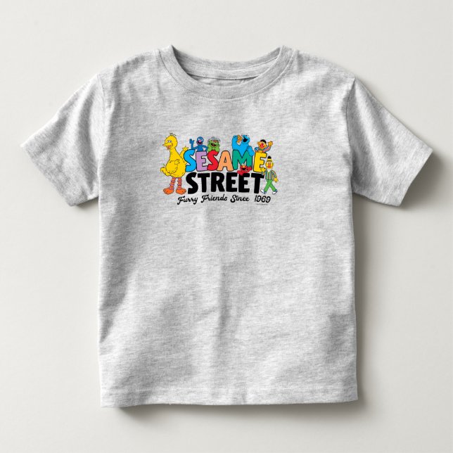 Sesame Street | Furry Friends Since 1969 Toddler T-Shirt (Front)