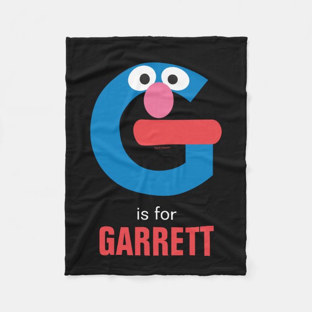 Sesame Street | G is for Grover Fleece Blanket (Front)