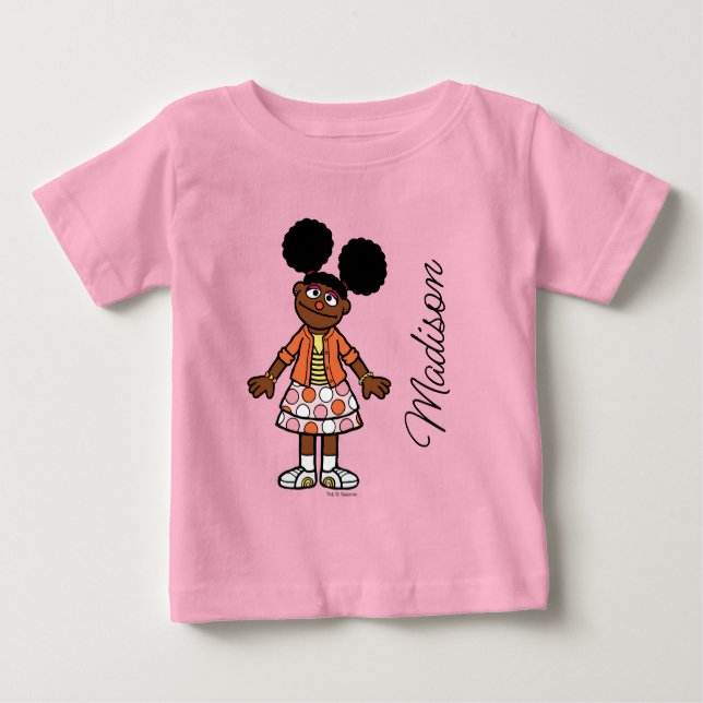 Sesame Street | Gabrielle Add Your Name Baby T-Shirt (Front)