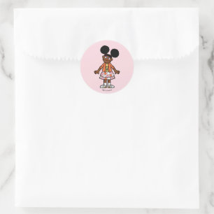 Sesame Street   Gabrielle Portrait Classic Round Sticker