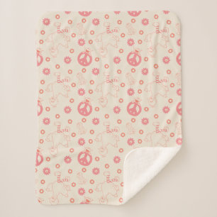 Sesame Street   Good Vibes Pattern Sherpa Blanket