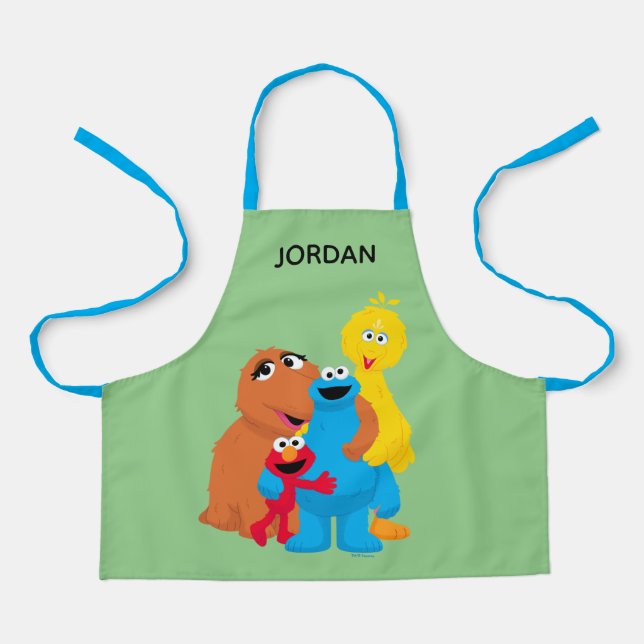 Sesame Street | Group Hug | Add Your Name Apron (Front)