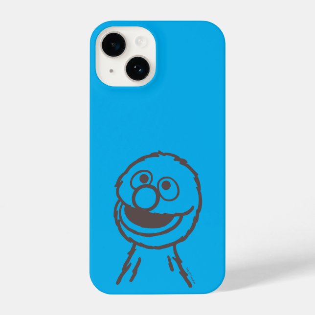 Sesame Street | Grover Bright | Add Your Name iPhone Case (Back)