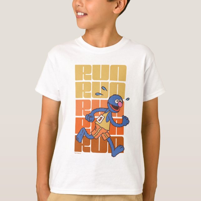 Sesame Street | Grover Runs T-Shirt (Front)