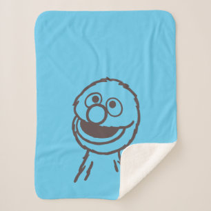 Sesame Street Grover Sherpa Blanket