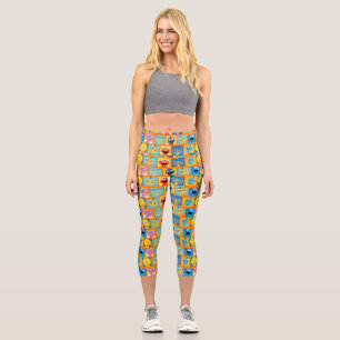 Sesame Street Hanukkah Pattern Capri Leggings