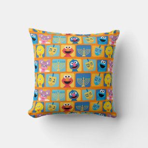 Sesame Street Hanukkah Pattern Cushion