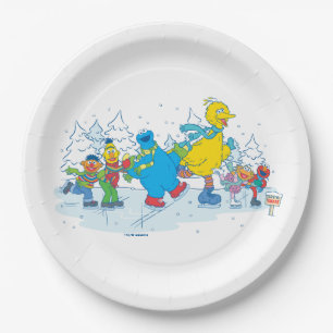 Sesame Street   Ice Skating Friends Paper Plate